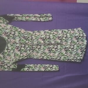 Princess Vera Wang,  Size XS, long sleeve,  dress with a slip, cinched waist